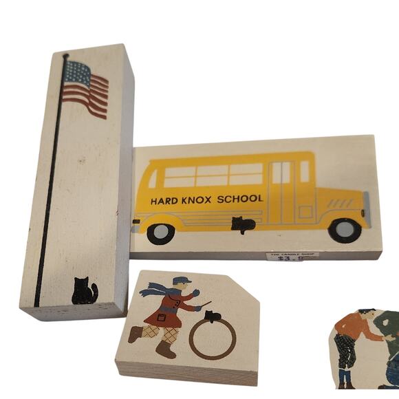 Cat’s Meow Village Lot – Hard Knox School Accessories Bus Flag, Kids Playing Car - Picture 2 of 4